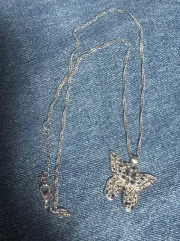 빈티지 실버 버터플라이 나비 목걸이