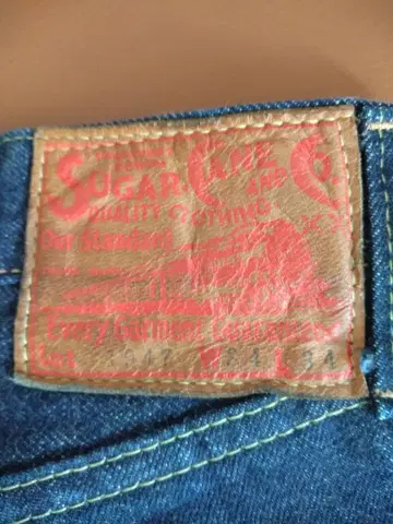 SUGAR CANE 스트레이트 데님 하트 스티치