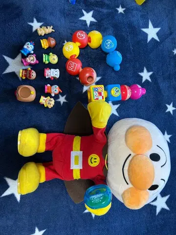 호빵맨 봉제 인형과 캐릭터 인형 세트