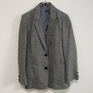 아이리스 헤링본 무늬 그레이 테일러드 자켓 사이즈 9