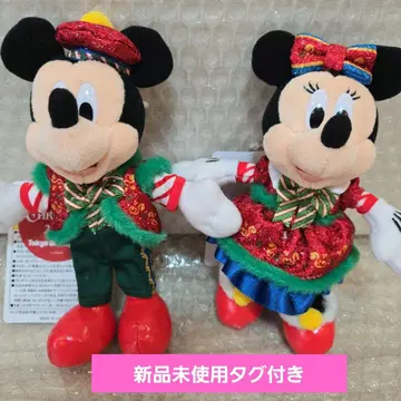 미사용 새상품 택 포함 디즈니 크리스마스 2025 미키 미니 인형 배지