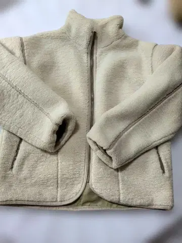 Plage 플리스 자켓 보아 블루종 36 리버서블 베이지