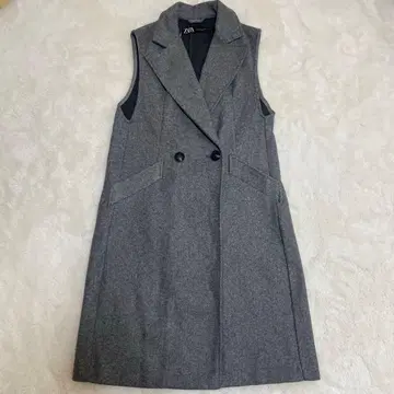 ZARA 자라 롱베스트 베스트 코트 더블 그레이 XS 사이즈