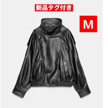 ZARA 페이크 가죽 자켓 M