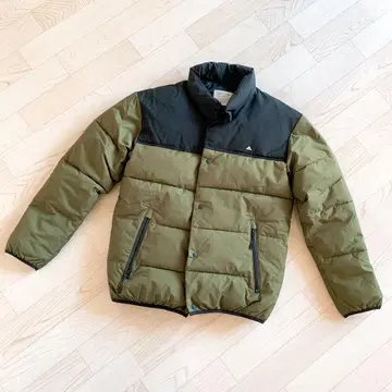 베이플로우 패딩 자켓 올리브 블랙
