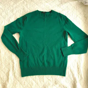 캐시미어 100% 그린 스웨터