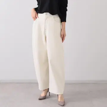 AF CONFY 램 가죽 스트레치 코쿤 팬츠 S 아이보리