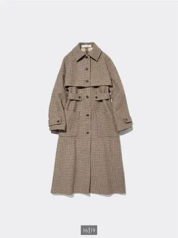 새상품 GU rokh 2 코트 체크 지유 로크