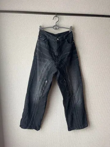 다크 그레이 와이드 데님 팬츠 사이즈 1