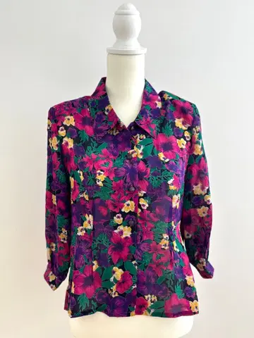 빈티지 꽃무늬 셔츠 미사용 M 사이즈