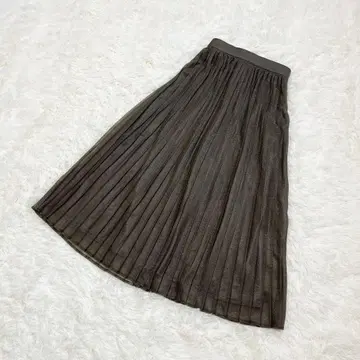 [ 새상품급 ] MICHEL KLEIN 미쉘클랑 플리츠 스커트 38 라메