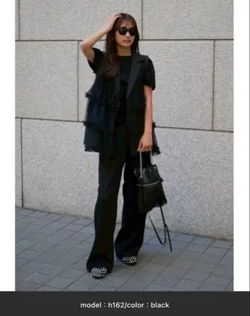 BeBeod 튤 디자인 스트랩 테일러드 베스트