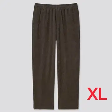 유니클로 저지 릴랙스 앵클 팬츠 코듀로이 브라운 XL