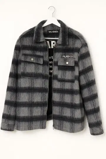 PIONEER ' BLACK/GREY MOHAIR JACKET