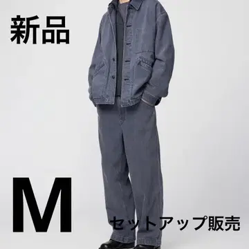 유니클로 U 오버 사이즈 컬러 데님 자켓 & 컬러 청바지 그레이 M