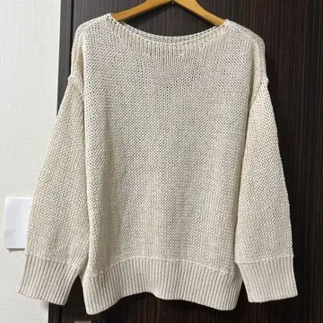 SCOT CLUB 면 100% 니트 베이지 M 스콧 클럽 9호 아이보리