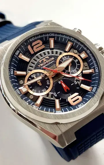 [ 새상품 ] 테크노스 크로노그래프 쿼츠 손목시계 네이비 T8B84SN