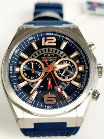 [ 새상품 ] 테크노스 크로노그래프 쿼츠 손목시계 네이비 T8B84SN