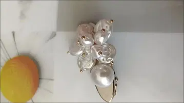 펄 장식 플라워형 헤어핀