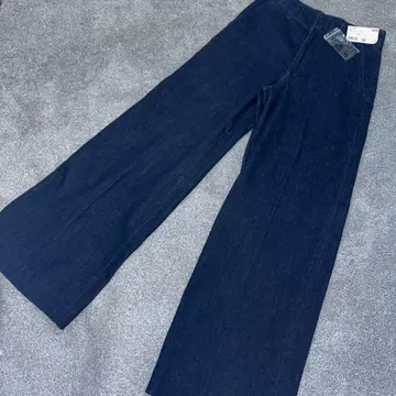 유니클로 와이드 트라우저 청바지 S 미사용