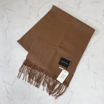 [ 새상품 ] MORRIS&SONS 캐시미어 100% 머플러 스톨 브라운