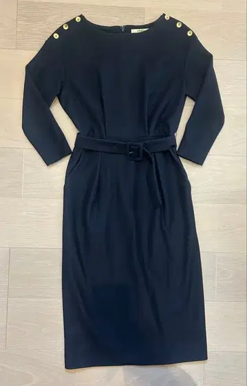 아나이 벨트롱 원피스 네이비 36