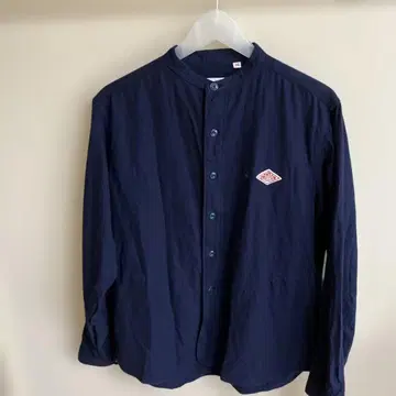 남성용 단톤 노카라 셔츠 플란넬 코튼 38