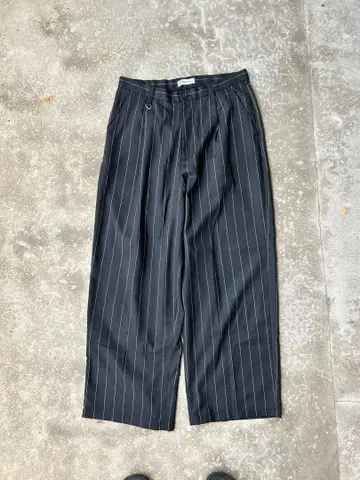 슬랙스 스트라이프 와이드 구제 의류