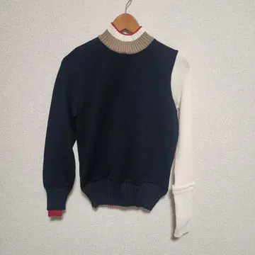 UNITED TOKYO 바이컬러 플레이팅 니트