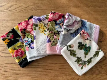 새상품 FEILER 꽃무늬 손수건 6개 세트