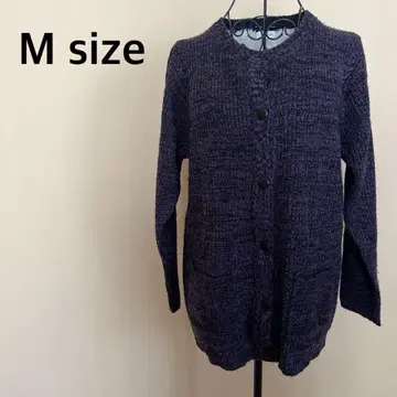 여성용 보아 가디건 / 퍼플 / 롱 가디건 / 니트 / 심플