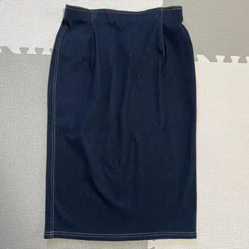 다크 데님 타이트 스커트