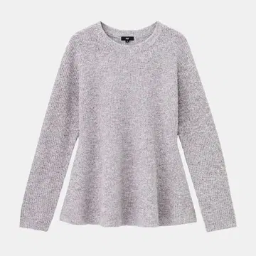 PLST 컬러 믹스 페플럼 니트