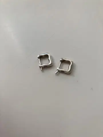 실버 925 후프 귀걸이 심플 중고입니다