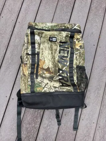 카모 패턴 백팩 메쉬 포켓 부착