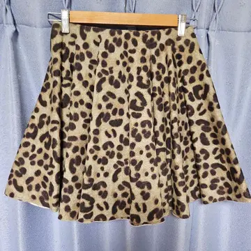 GREED International 레오파드 플레어 스커트 S