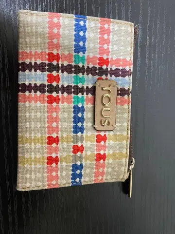 TOUS 체크 무늬 카드 케이스