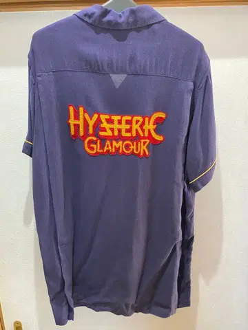 HYSTERIC GLAMOUR 백 로고 반팔 셔츠 퍼플