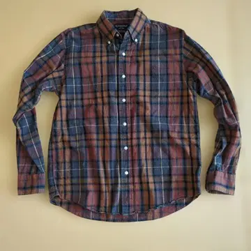 Gymphlex 체크 무늬 플란넬 셔츠 브라운 그레이 L