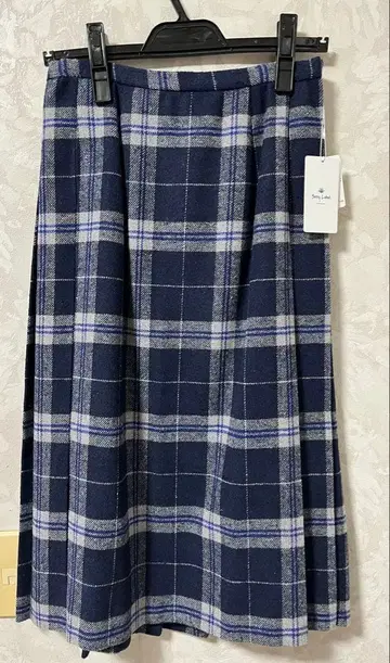 Sonny Label 네이비 체크 플리츠 스커트