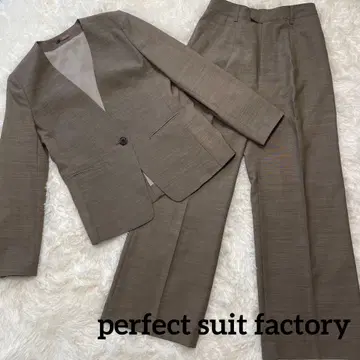 [ 새상품급 ] 퍼펙트 수트 팩토리 노카라 수트 셋업