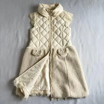 [ 슈퍼 뷰티 ] 베스트 퀼팅 다운 보아 레이스 화이트 계열 42