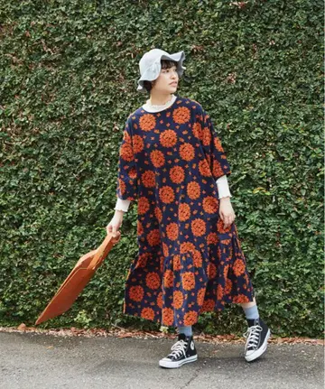 bulle de savon 금목서 도트 프린트 원피스 1점