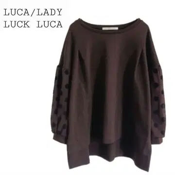레이디루카 도트 무늬 튤 소매 풀오버 일본제 볼륨 슬리브
