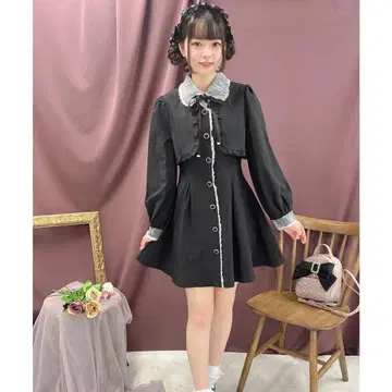 ROJITA 초커 리본 볼레로풍 원피스