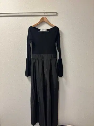 Lagunamoon 블랙 플레어 소매 니트 원피스 S 사이즈