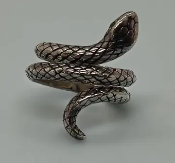 뱀 디자인 925 실버 반지