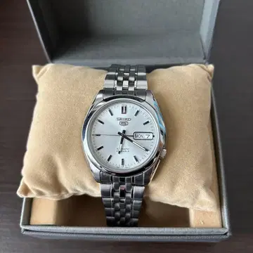 세이코 5 자동 시계 실버