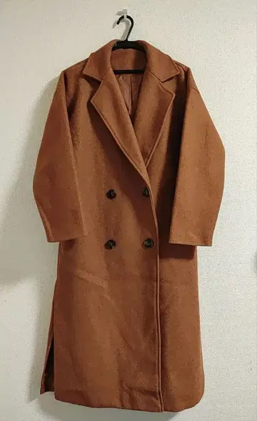 MAJESTIC LEGON 브라운 더블 브레스트 체스터 코트 F