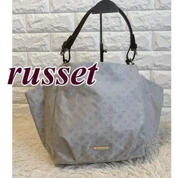 [ 새상품급 ] russet 러셋 모노그램 패턴 토트백 그레이 계열